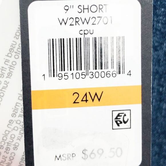 TOMMY HILFIGER Women's TH Flex Denim Shorts 24W Blue Cuffed 9" Inseam Cuffed NWT - Picture 11 of 11